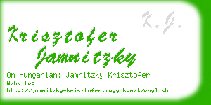 krisztofer jamnitzky business card